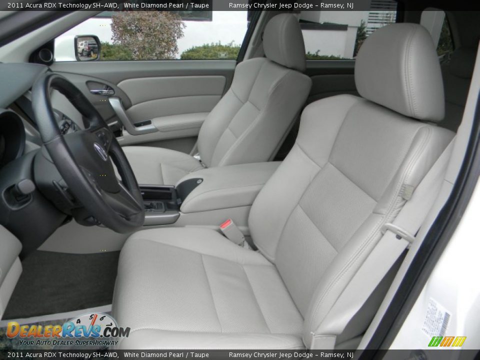 2011 Acura RDX Technology SH-AWD White Diamond Pearl / Taupe Photo #14