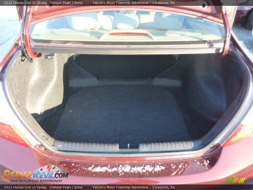 2012 Honda Civic LX Sedan Crimson Pearl / Stone Photo #18