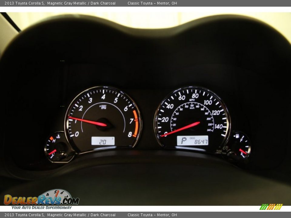 2013 Toyota Corolla S Magnetic Gray Metallic / Dark Charcoal Photo #7
