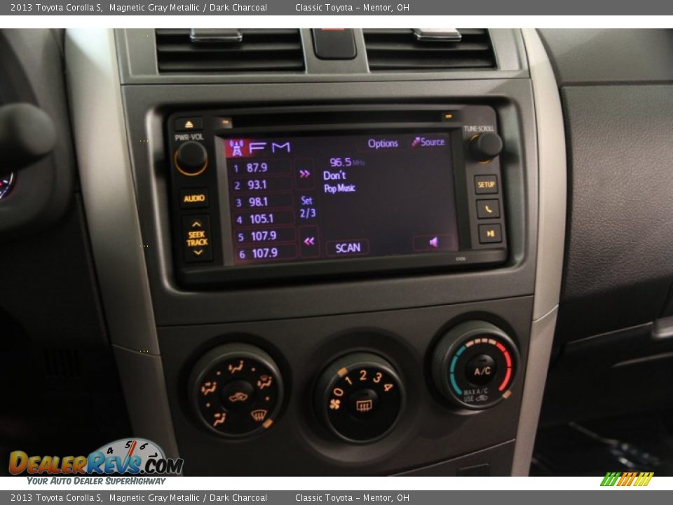 2013 Toyota Corolla S Magnetic Gray Metallic / Dark Charcoal Photo #8