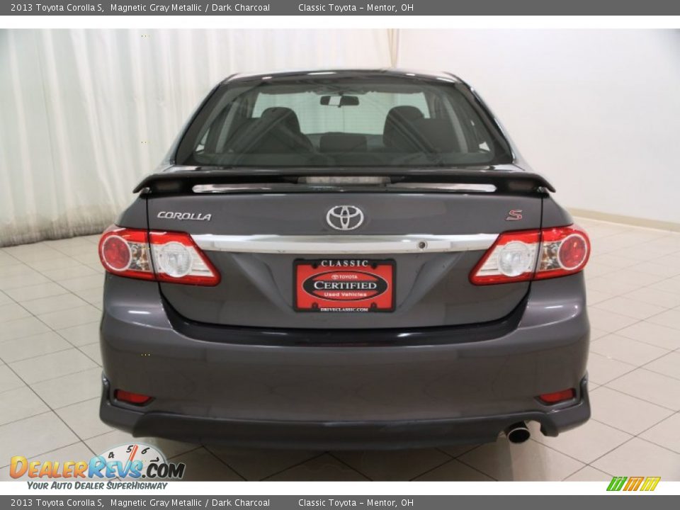 2013 Toyota Corolla S Magnetic Gray Metallic / Dark Charcoal Photo #16