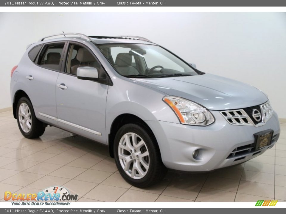 2011 Nissan Rogue SV AWD Frosted Steel Metallic / Gray Photo #1