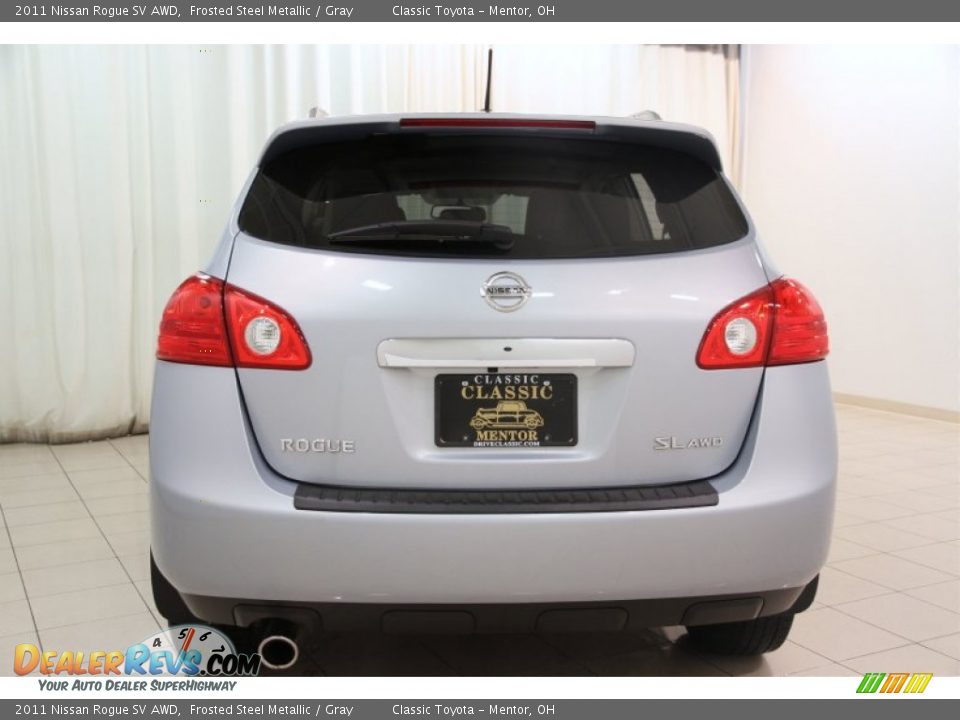 2011 Nissan Rogue SV AWD Frosted Steel Metallic / Gray Photo #16