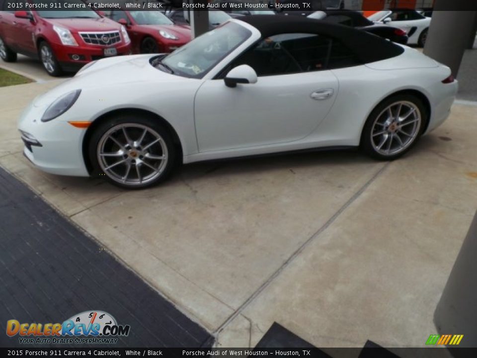 2015 Porsche 911 Carrera 4 Cabriolet White / Black Photo #4