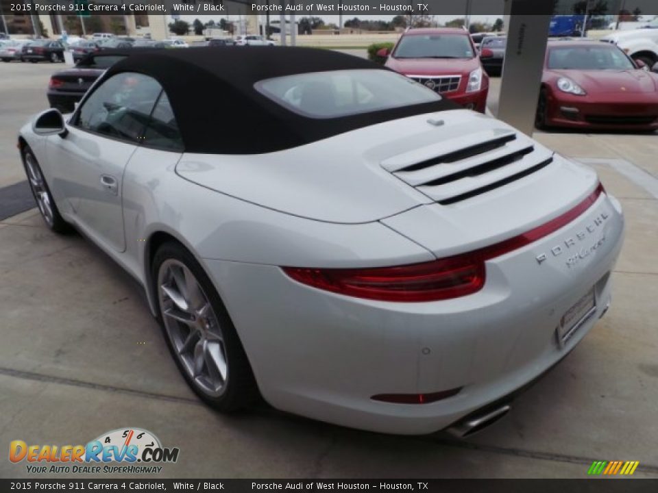 2015 Porsche 911 Carrera 4 Cabriolet White / Black Photo #5