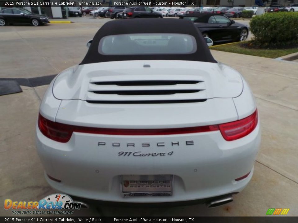 2015 Porsche 911 Carrera 4 Cabriolet White / Black Photo #6