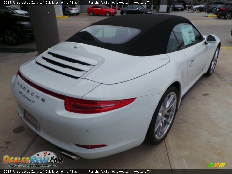 2015 Porsche 911 Carrera 4 Cabriolet White / Black Photo #7