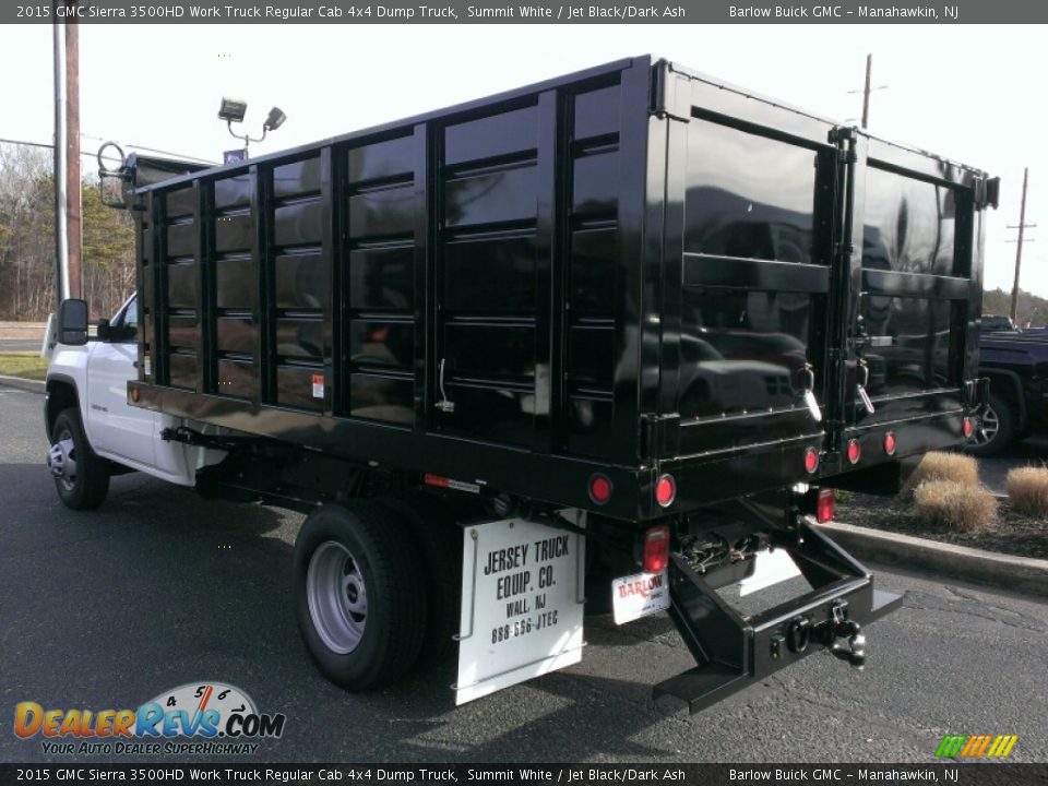 2015 GMC Sierra 3500HD Work Truck Regular Cab 4x4 Dump Truck Summit White / Jet Black/Dark Ash Photo #4
