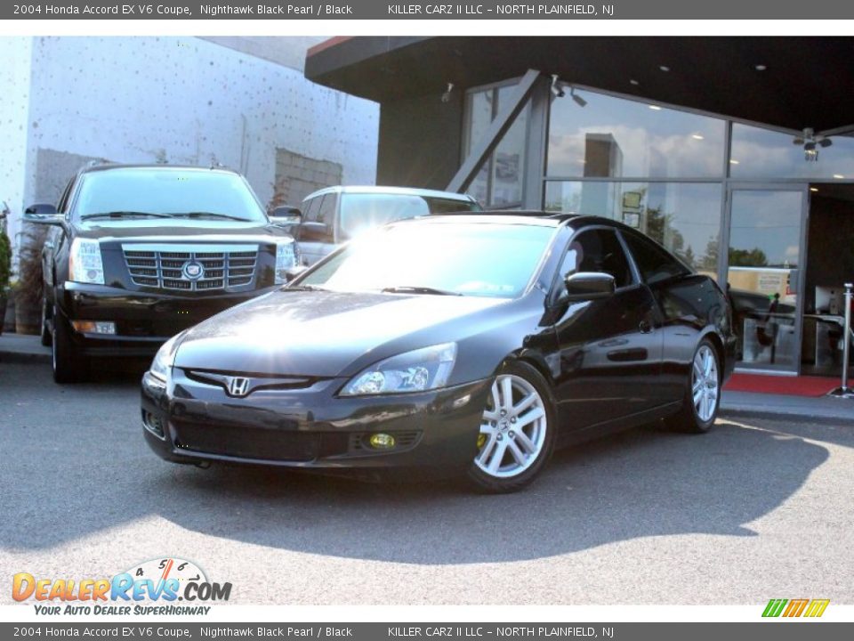 2004 Honda Accord EX V6 Coupe Nighthawk Black Pearl / Black Photo #3