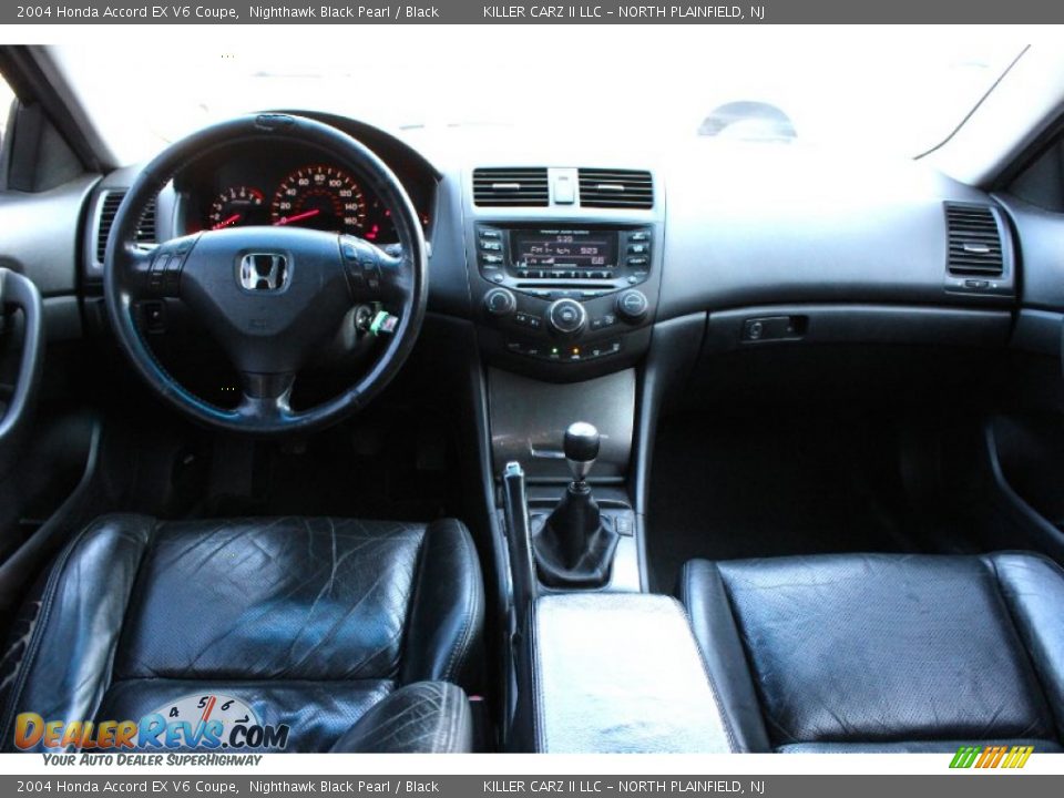 2004 Honda Accord EX V6 Coupe Nighthawk Black Pearl / Black Photo #6