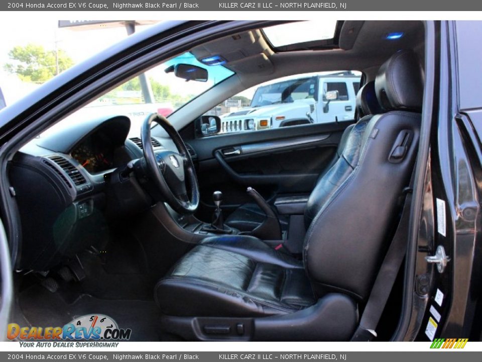 2004 Honda Accord EX V6 Coupe Nighthawk Black Pearl / Black Photo #13