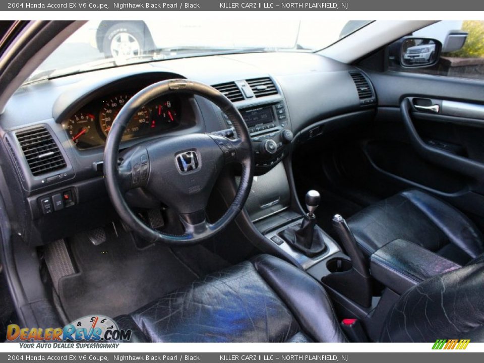 2004 Honda Accord EX V6 Coupe Nighthawk Black Pearl / Black Photo #14