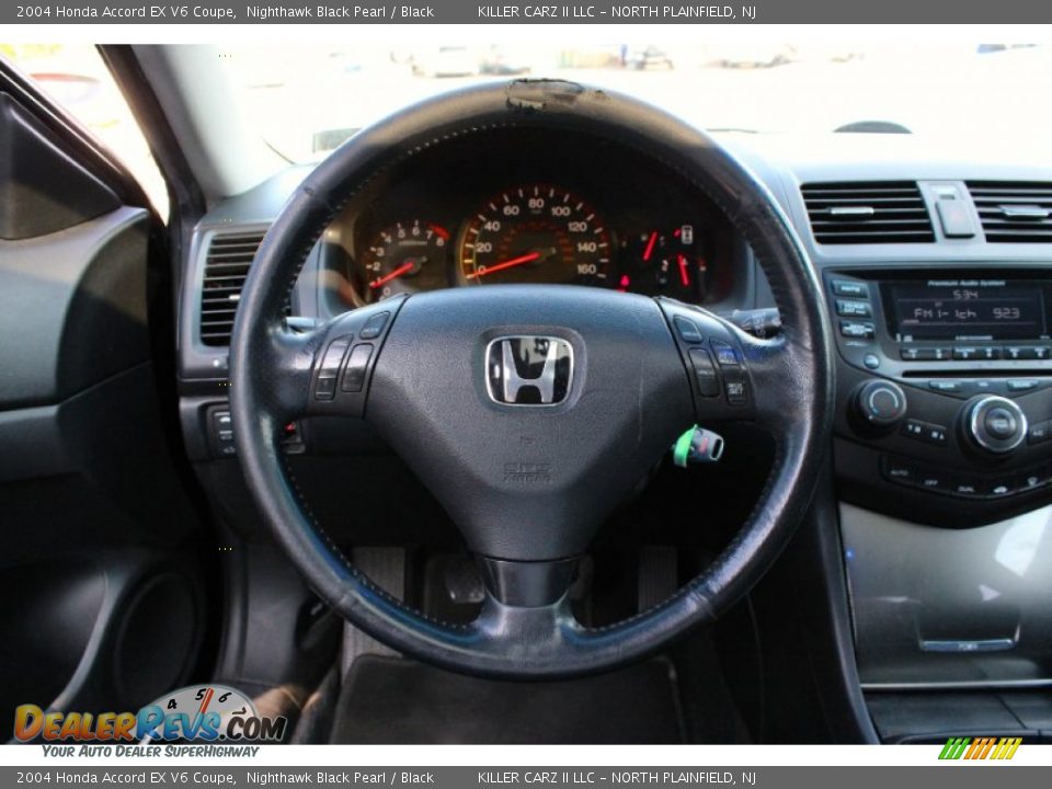 2004 Honda Accord EX V6 Coupe Nighthawk Black Pearl / Black Photo #16