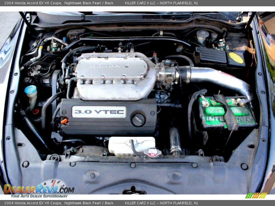 2004 Honda Accord EX V6 Coupe Nighthawk Black Pearl / Black Photo #28