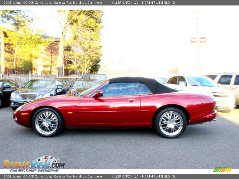 2003 Jaguar XK XK8 Convertible Carnival Red Metallic / Cashmere Photo #4