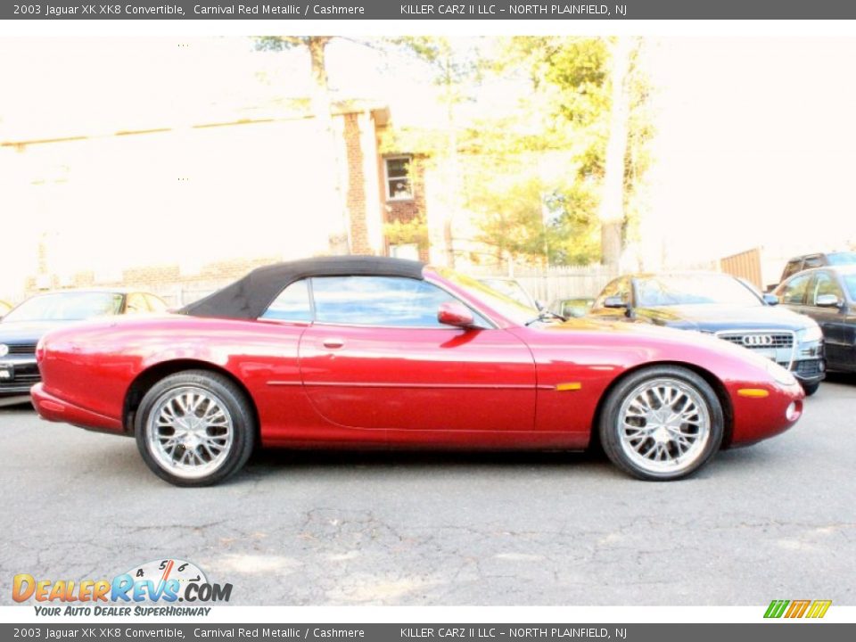2003 Jaguar XK XK8 Convertible Carnival Red Metallic / Cashmere Photo #9