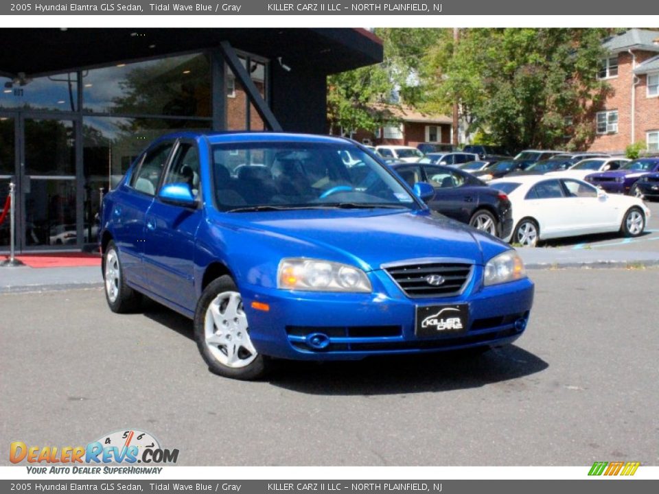 2005 Hyundai Elantra GLS Sedan Tidal Wave Blue / Gray Photo #1