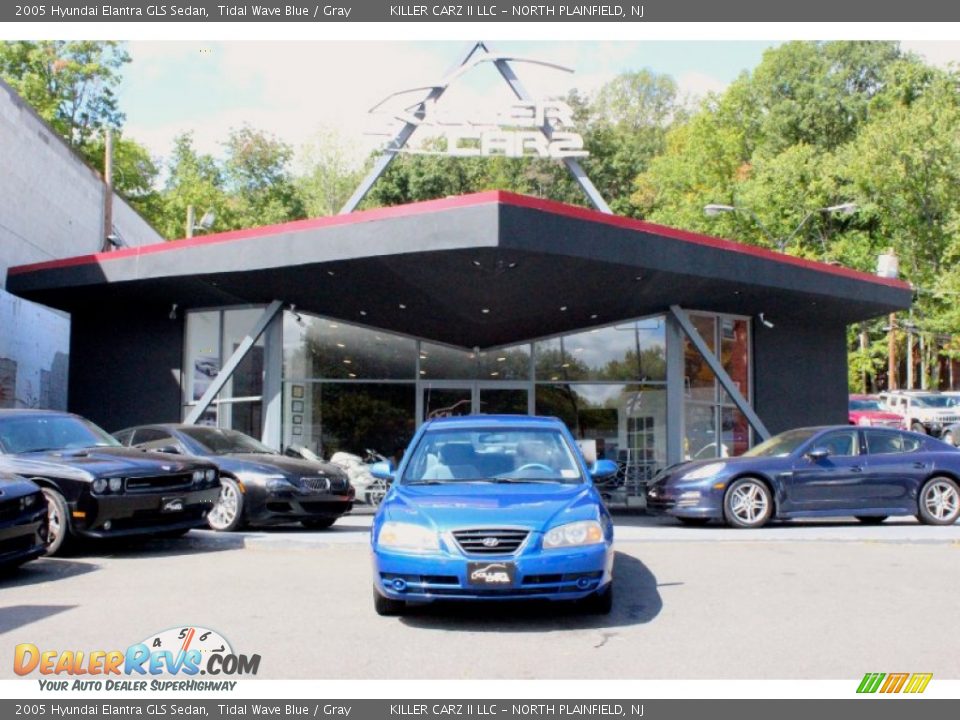2005 Hyundai Elantra GLS Sedan Tidal Wave Blue / Gray Photo #2