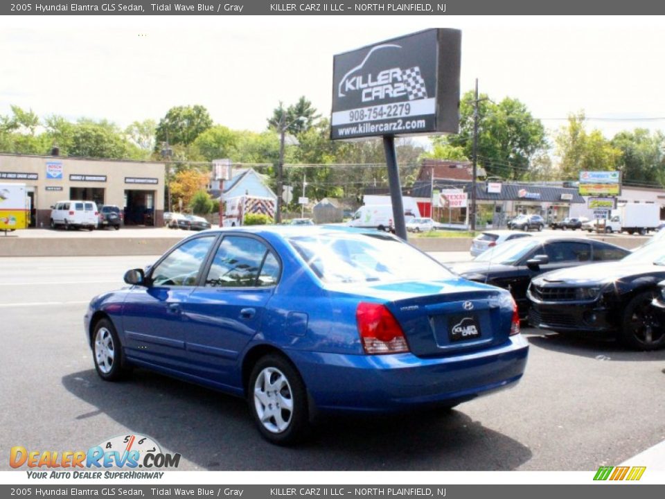 2005 Hyundai Elantra GLS Sedan Tidal Wave Blue / Gray Photo #5