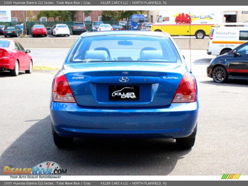 2005 Hyundai Elantra GLS Sedan Tidal Wave Blue / Gray Photo #6