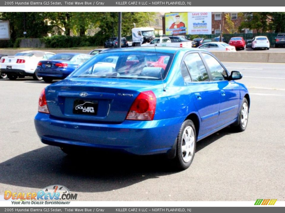 2005 Hyundai Elantra GLS Sedan Tidal Wave Blue / Gray Photo #7