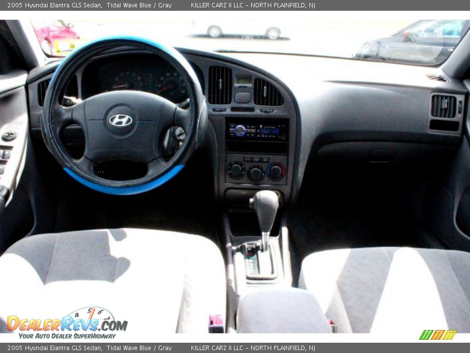 2005 Hyundai Elantra GLS Sedan Tidal Wave Blue / Gray Photo #8