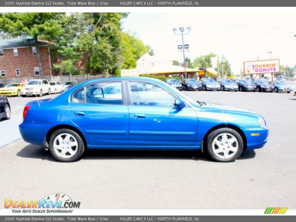 2005 Hyundai Elantra GLS Sedan Tidal Wave Blue / Gray Photo #10