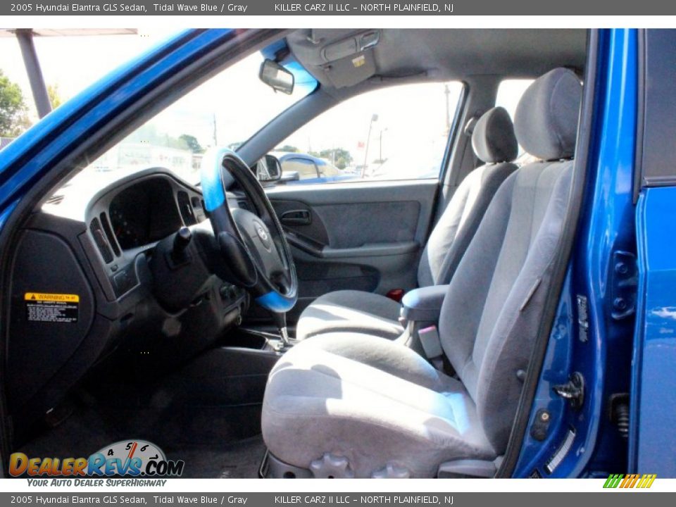 2005 Hyundai Elantra GLS Sedan Tidal Wave Blue / Gray Photo #13