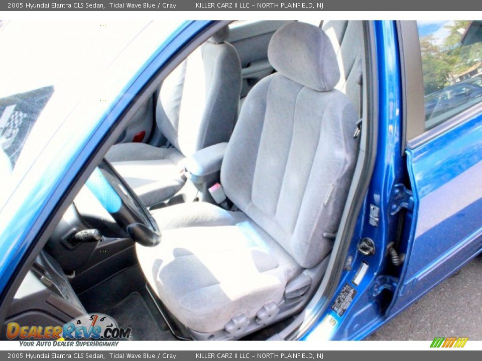 2005 Hyundai Elantra GLS Sedan Tidal Wave Blue / Gray Photo #14