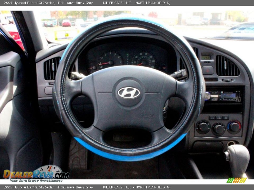 2005 Hyundai Elantra GLS Sedan Tidal Wave Blue / Gray Photo #16