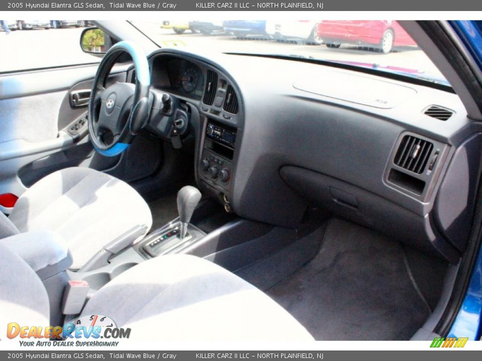 2005 Hyundai Elantra GLS Sedan Tidal Wave Blue / Gray Photo #26