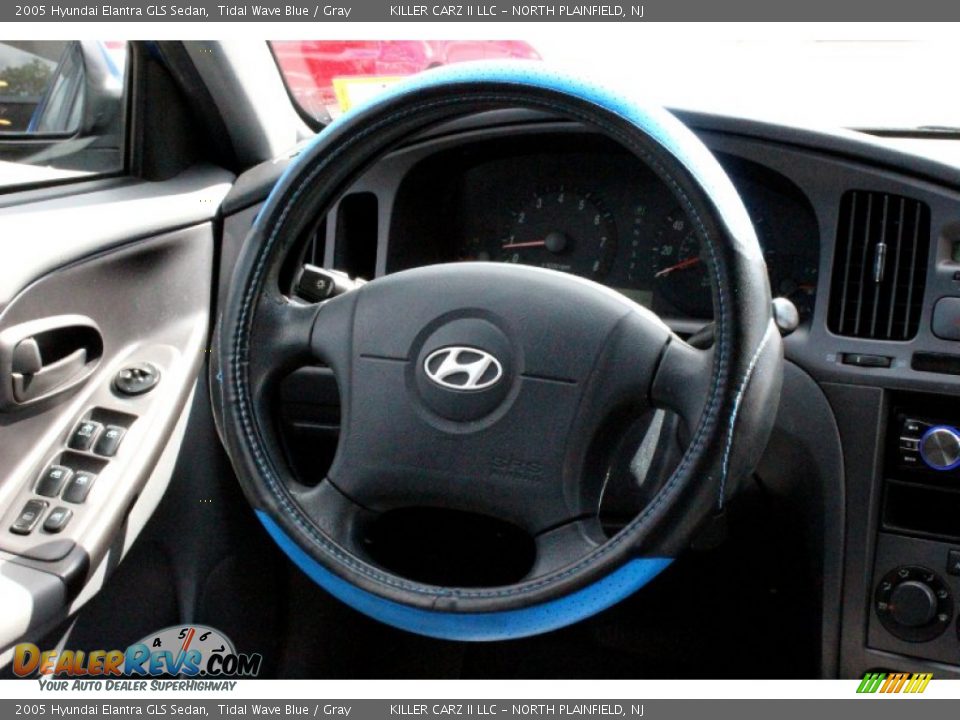 2005 Hyundai Elantra GLS Sedan Tidal Wave Blue / Gray Photo #28