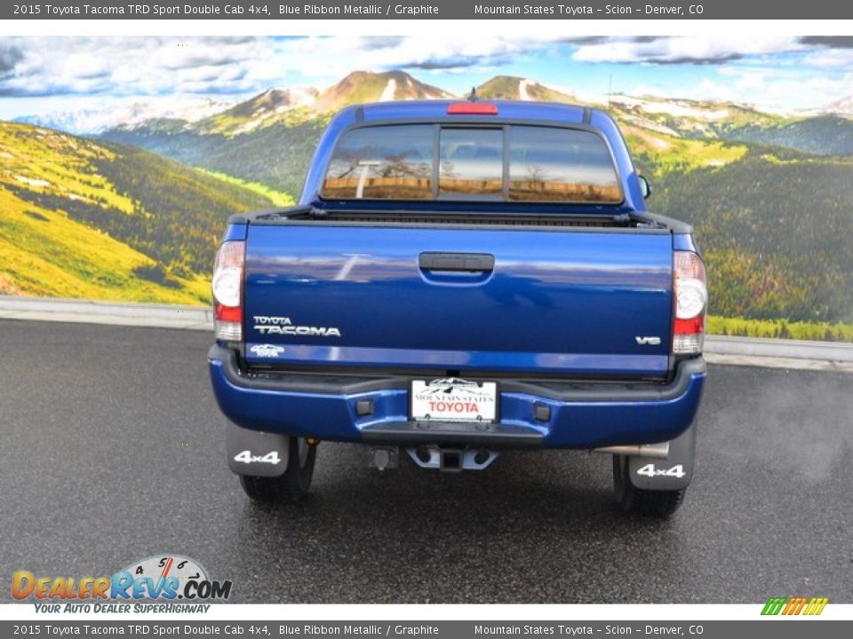 2015 Toyota Tacoma TRD Sport Double Cab 4x4 Blue Ribbon Metallic / Graphite Photo #4