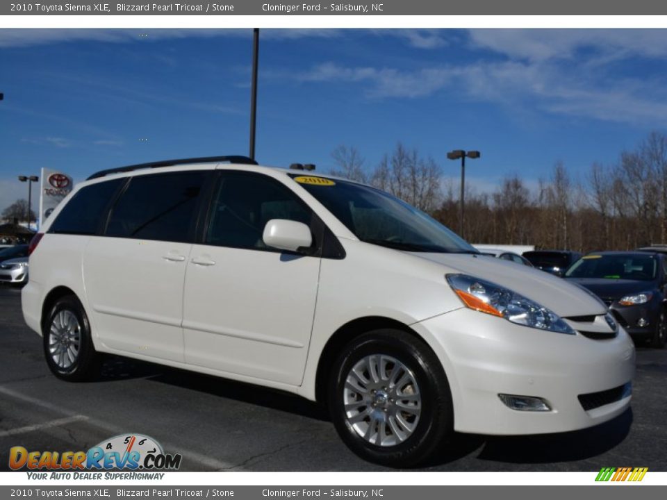 2010 Toyota Sienna XLE Blizzard Pearl Tricoat / Stone Photo #1