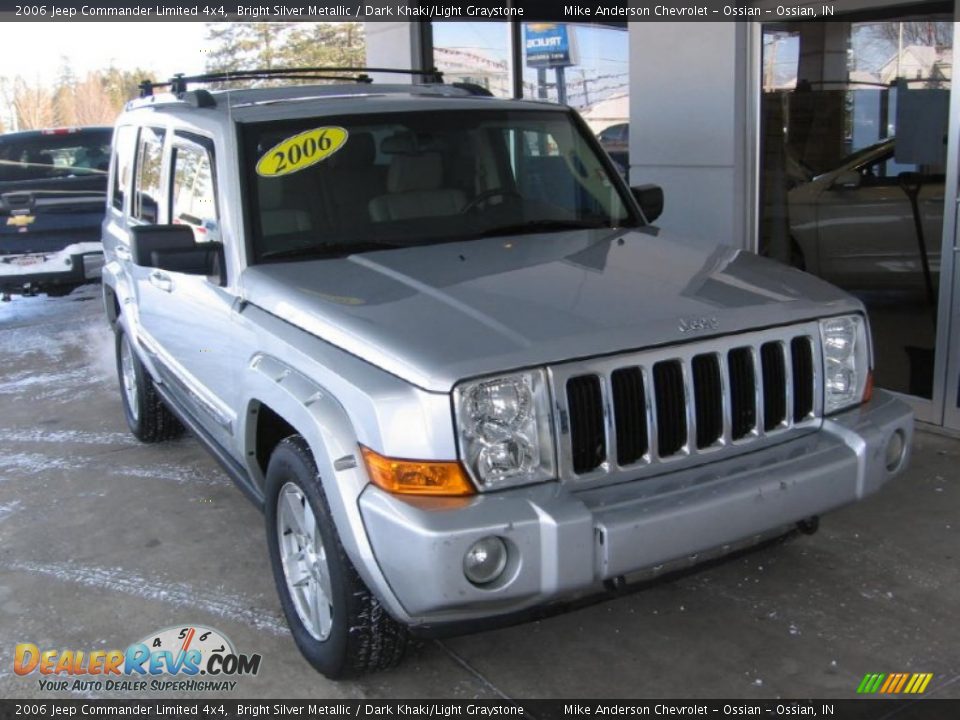 2006 Jeep Commander Limited 4x4 Bright Silver Metallic / Dark Khaki/Light Graystone Photo #1