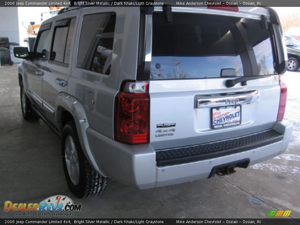 2006 Jeep Commander Limited 4x4 Bright Silver Metallic / Dark Khaki/Light Graystone Photo #3