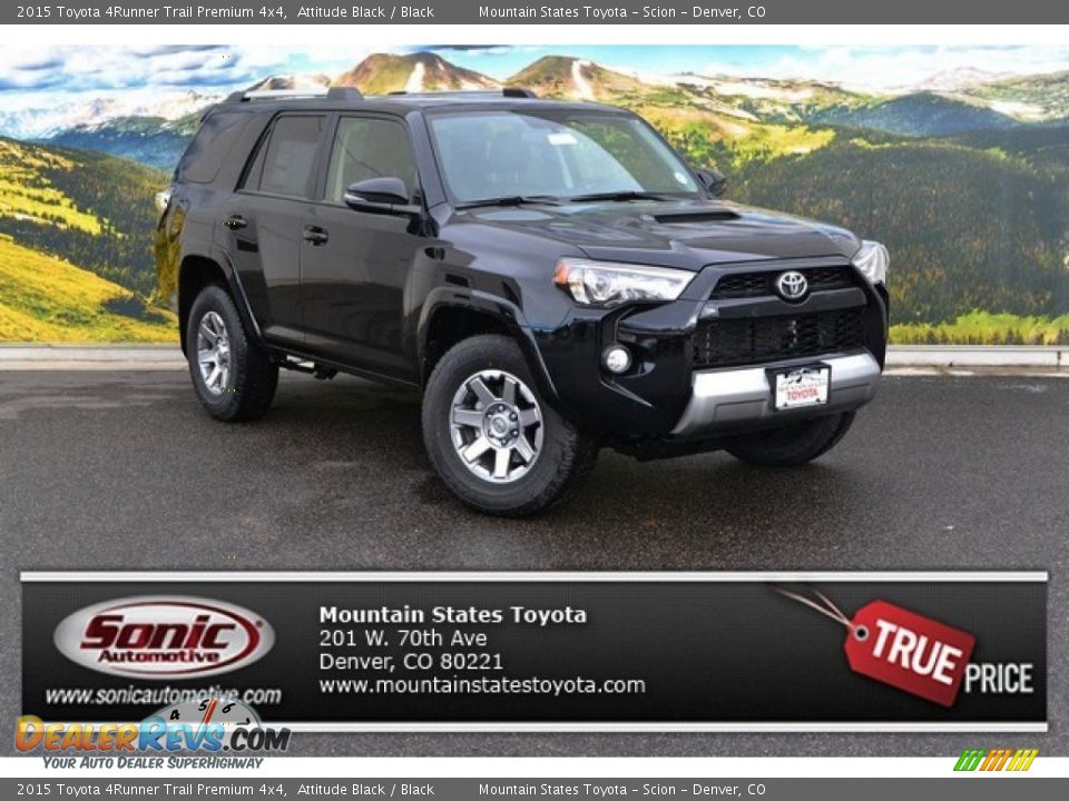 2015 Toyota 4Runner Trail Premium 4x4 Attitude Black / Black Photo #1