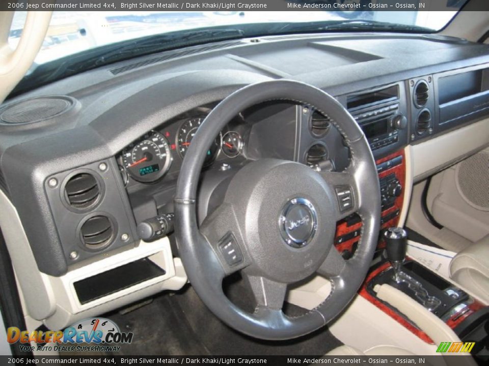 2006 Jeep Commander Limited 4x4 Bright Silver Metallic / Dark Khaki/Light Graystone Photo #6