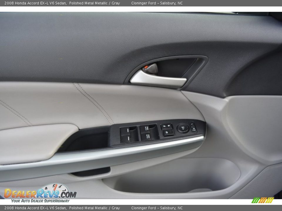 2008 Honda Accord EX-L V6 Sedan Polished Metal Metallic / Gray Photo #8