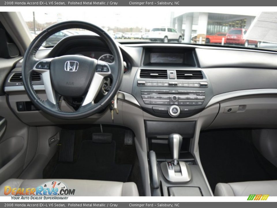 2008 Honda Accord EX-L V6 Sedan Polished Metal Metallic / Gray Photo #11