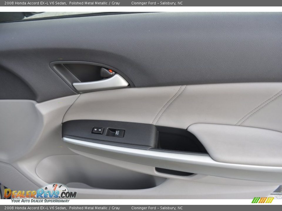 2008 Honda Accord EX-L V6 Sedan Polished Metal Metallic / Gray Photo #15