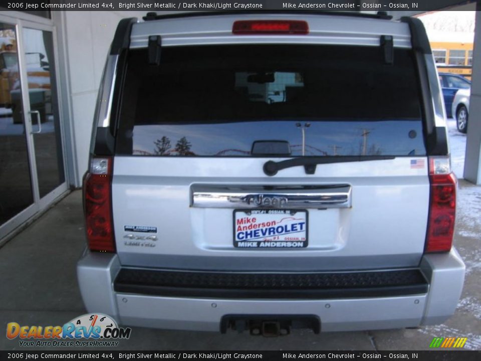 2006 Jeep Commander Limited 4x4 Bright Silver Metallic / Dark Khaki/Light Graystone Photo #23