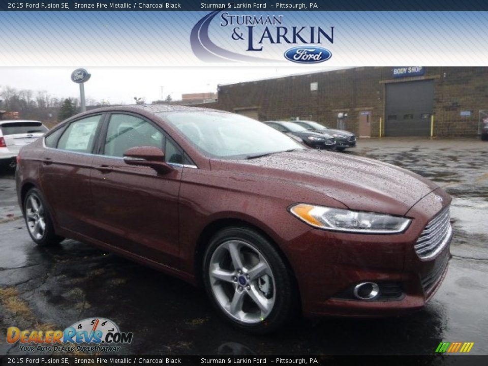 2015 Ford Fusion SE Bronze Fire Metallic / Charcoal Black Photo #1
