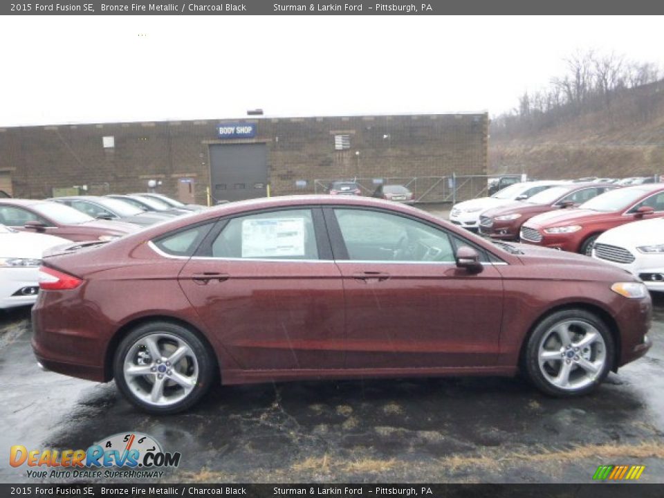 2015 Ford Fusion SE Bronze Fire Metallic / Charcoal Black Photo #2