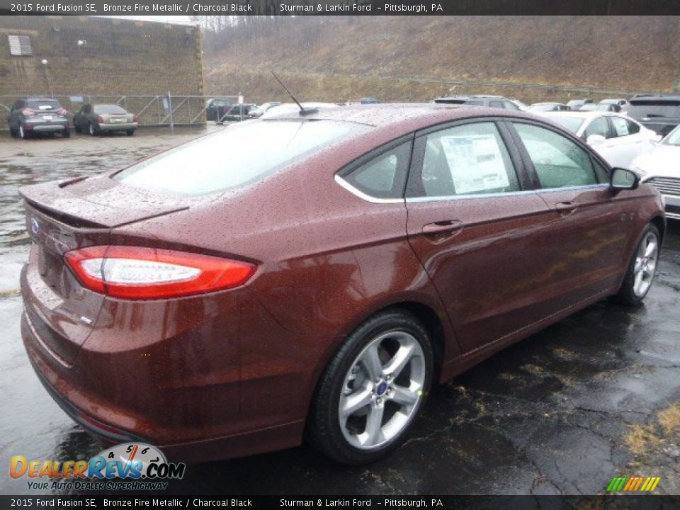 2015 Ford Fusion SE Bronze Fire Metallic / Charcoal Black Photo #3