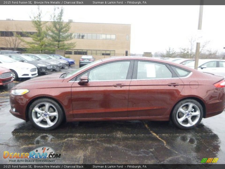 2015 Ford Fusion SE Bronze Fire Metallic / Charcoal Black Photo #6