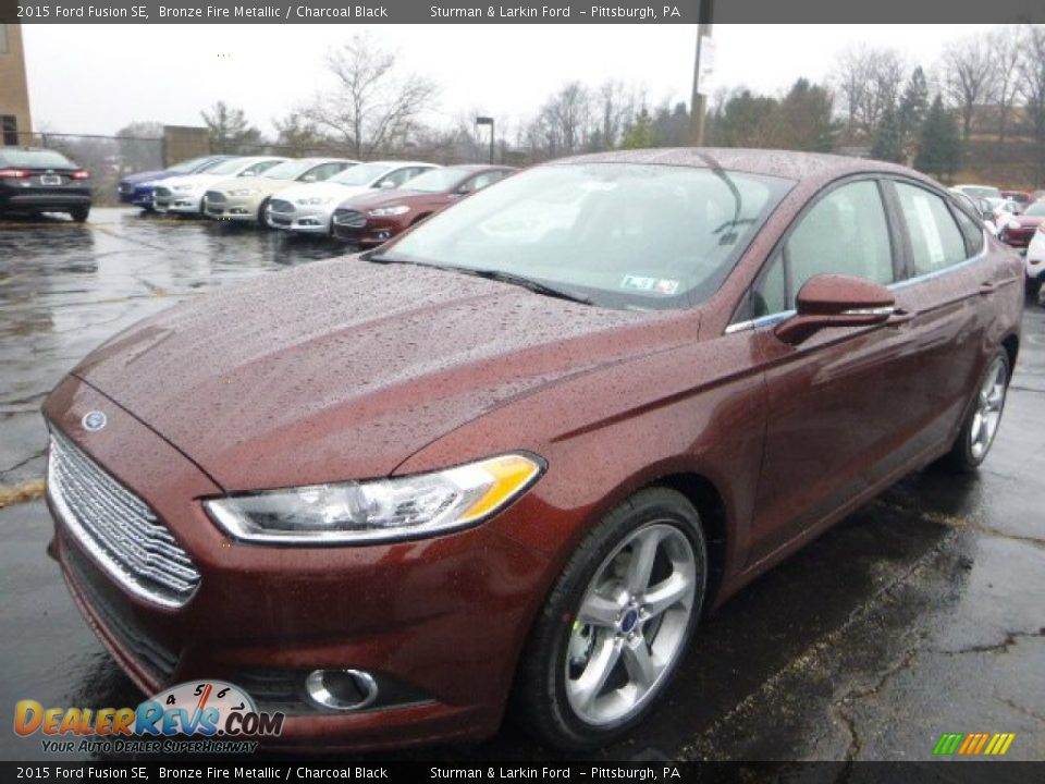 2015 Ford Fusion SE Bronze Fire Metallic / Charcoal Black Photo #7