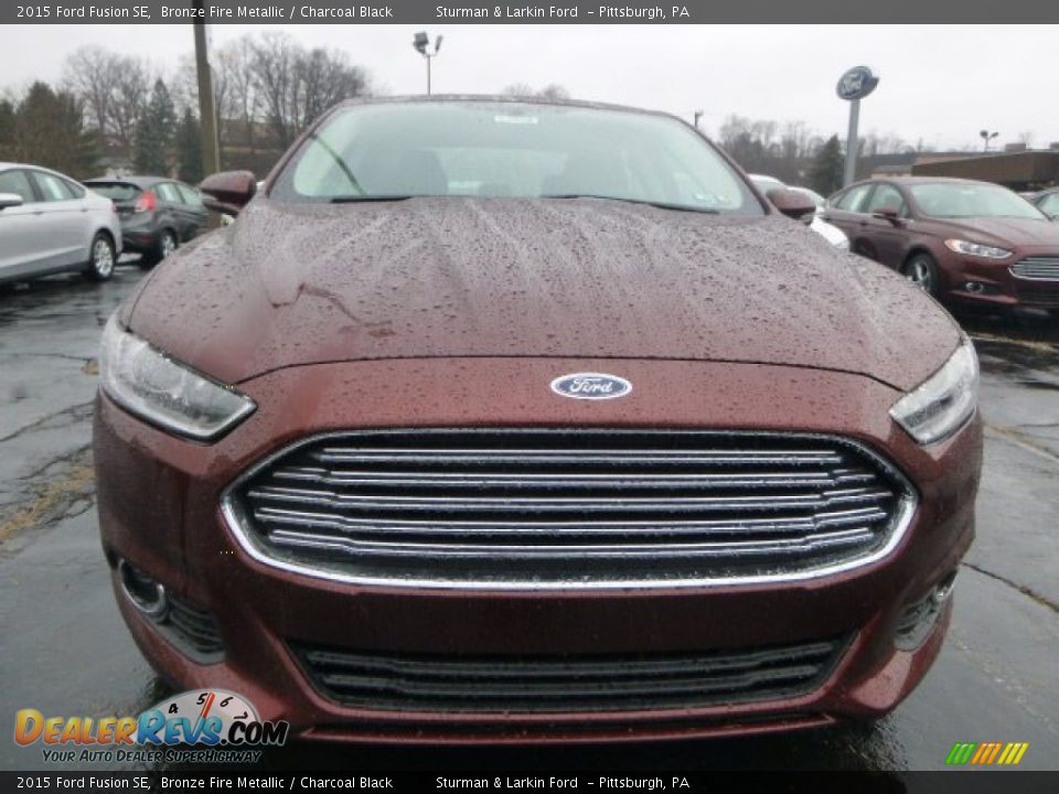 2015 Ford Fusion SE Bronze Fire Metallic / Charcoal Black Photo #8