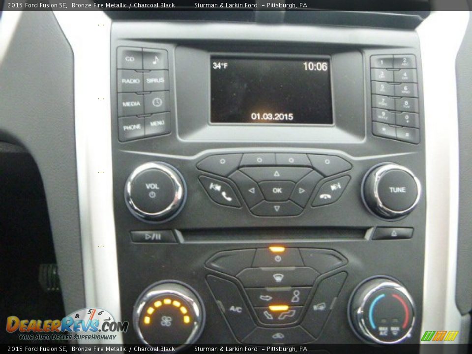 2015 Ford Fusion SE Bronze Fire Metallic / Charcoal Black Photo #17