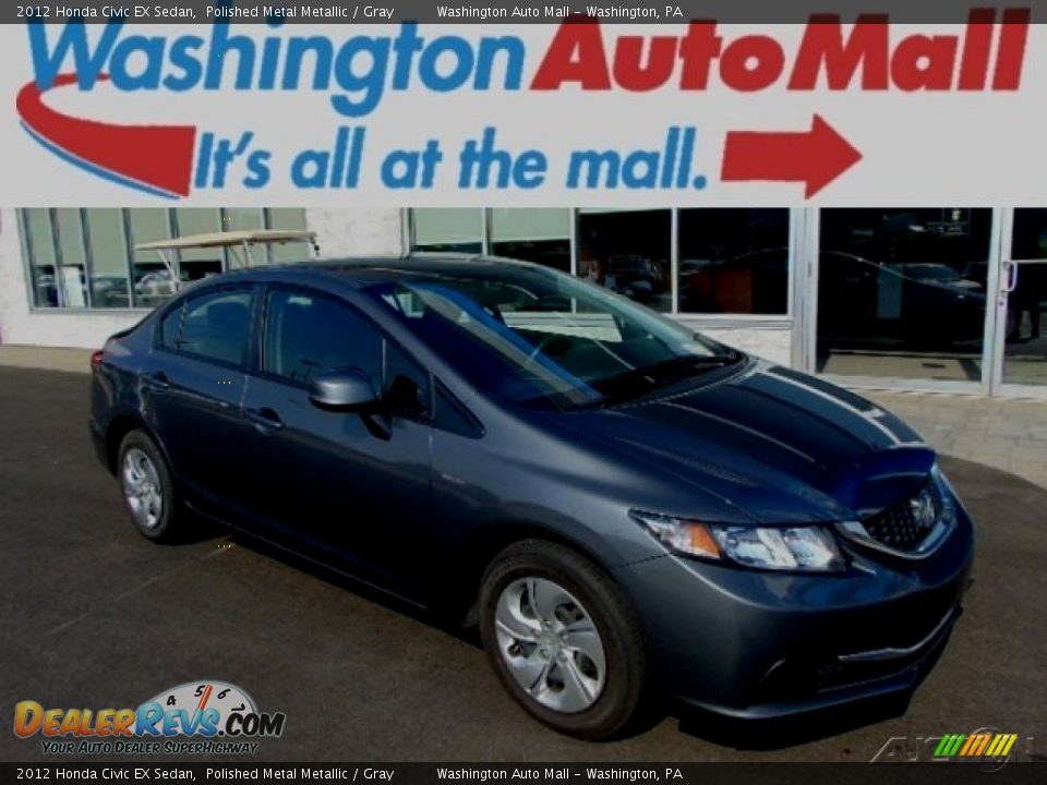 2012 Honda Civic EX Sedan Polished Metal Metallic / Gray Photo #1